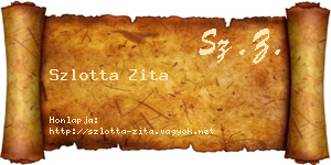 Szlotta Zita névjegykártya